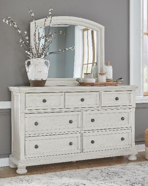 Image of Robbinsdale - Antique White - Dresser, Mirror