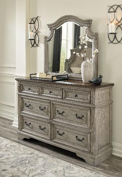 Image of Lodenbay - Antique Gray - Dresser, Mirror