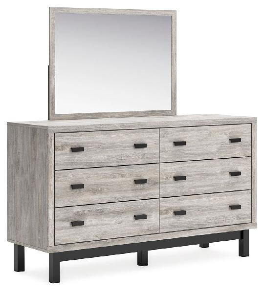 Image of Vessalli - Gray - Dresser And Mirror