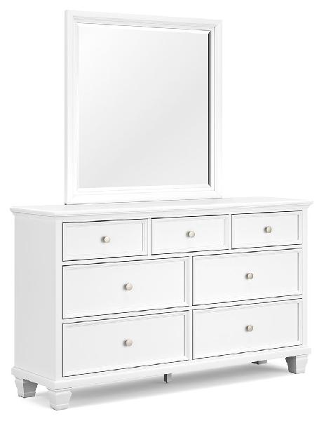 Image of Fortman - White - Dresser And Mirror