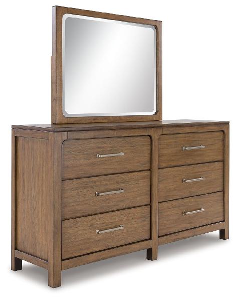 Image of Cabalynn - Light Brown - Dresser And Mirror