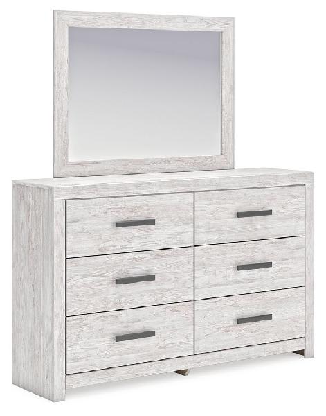 Image of Cayboni - Whitewash - Dresser And Mirror