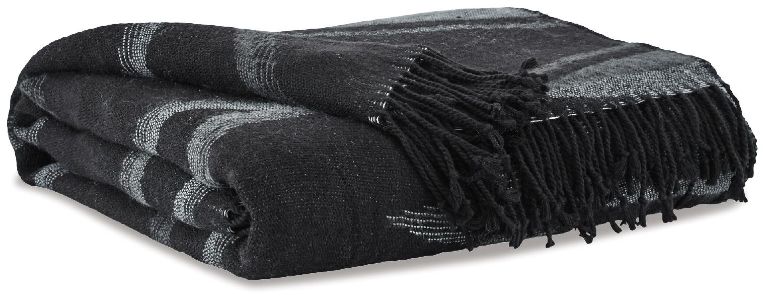 Image of Cecile - Black / Gray - Throw (Set of 3)