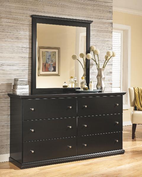Image of Maribel - Black - Dresser, Mirror