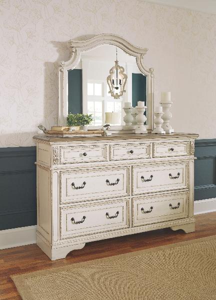 Image of Realyn - Two-tone - Dresser, Mirror - 7-drawer