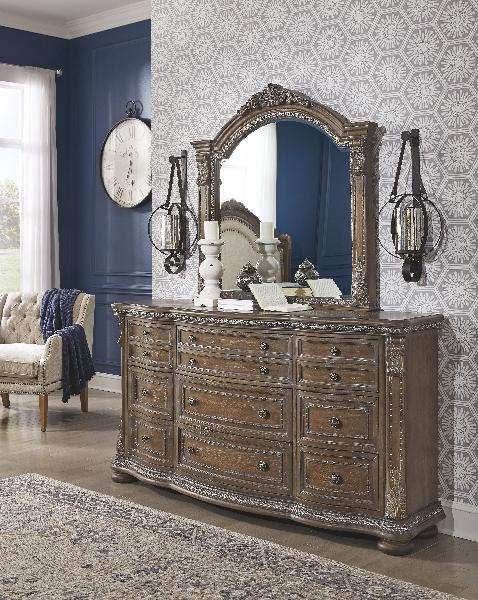 Image of Charmond - Brown - Dresser, Mirror