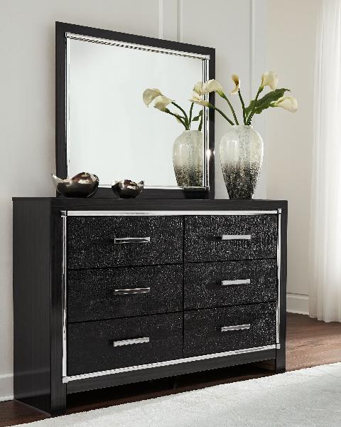 Image of Kaydell - Black - Dresser, Mirror