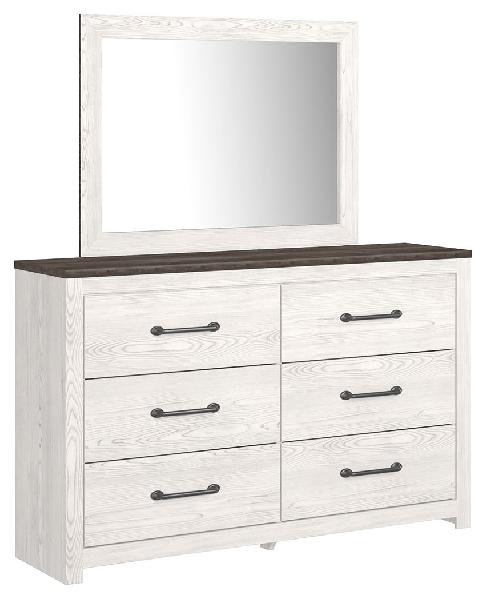Image of Gerridan - White / Gray - Dresser, Mirror
