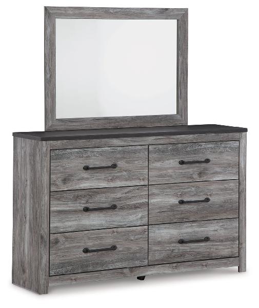 Image of Bronyan - Dark Gray - Dresser And Mirror