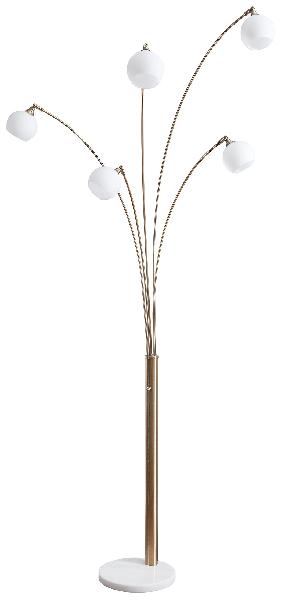 Image of Taliya - Metal Arc Lamp  - Champagne / White