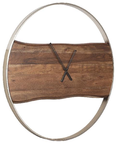 Image of Panchali - Wall Clock - Brown / Silver Finish