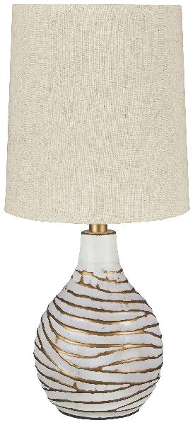 Image of Aleela - Metal Table Lamp  - White / Gold Finish