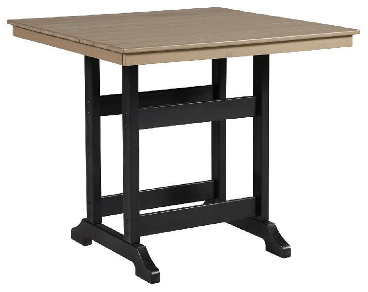 Image of Fairen Trail - Square Counter TBL w/Umb OPT - Black / Driftwood