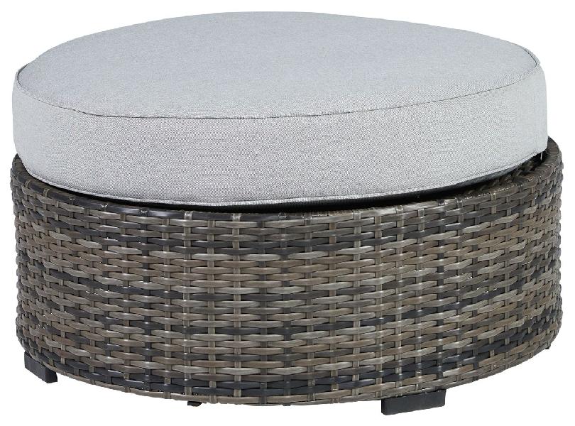 Image of Harbor Court - Ottoman with Cushion - Gray