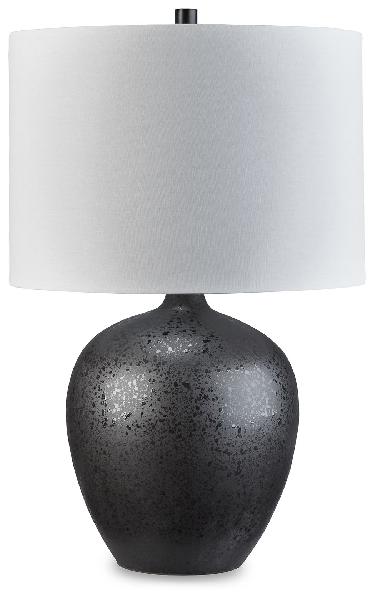 Image of Ladstow - Ceramic Table Lamp  - Black