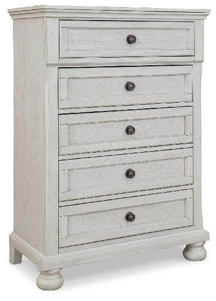 Image of Robbinsdale - Five Drawer Chest - Youth - Antique White