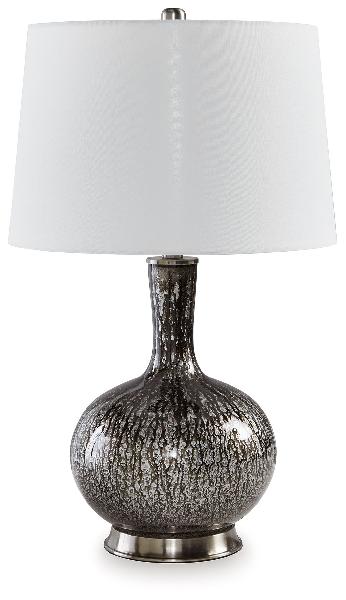 Image of Tenslow - Glass Table Lamp - Antique Black