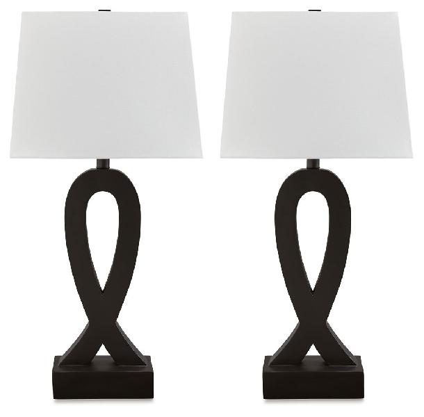 Image of Markellton - Poly Table Lamp (Set of 2) - Black
