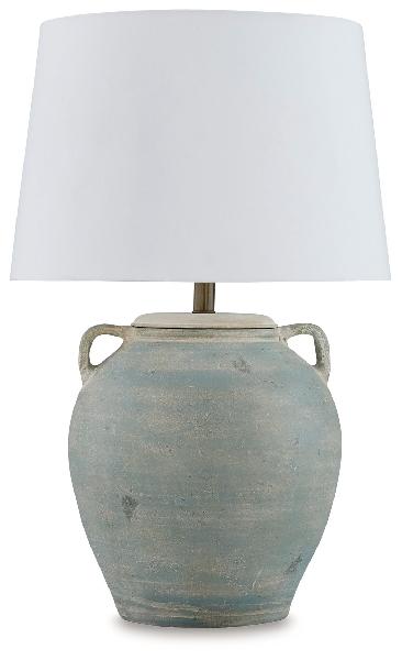 Image of Shawburg - Terracotta Table Lamp - Antique Green