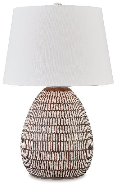 Image of Darrich - Metal Table Lamp - Beige / White