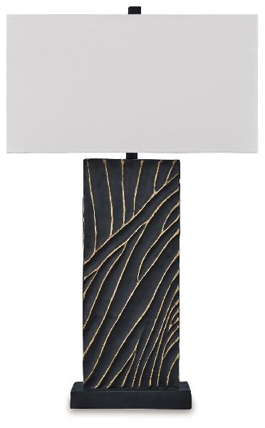 Image of Bartlen - Poly Table Lamp - Black / Gold Finish