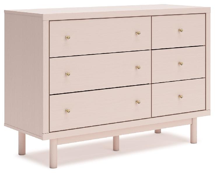 Image of Wistenpine - Six Drawer Dresser - Blush