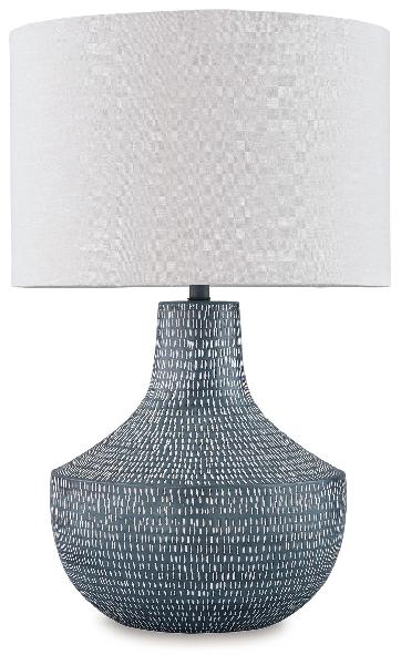 Image of Schylarmont - Metal Table Lamp - Antique Gray / White