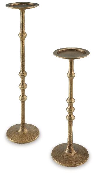 Image of Larwick - Candle Holder Set (Set of 2) - Antique Brass Finish