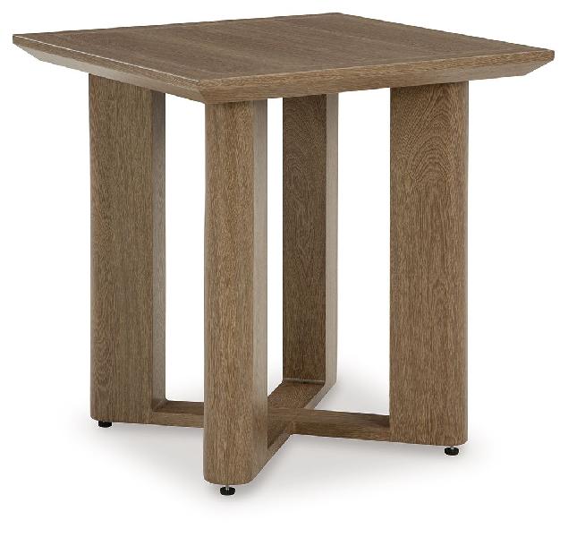 Image of Serene Bay - Square End Table - Dark Brown