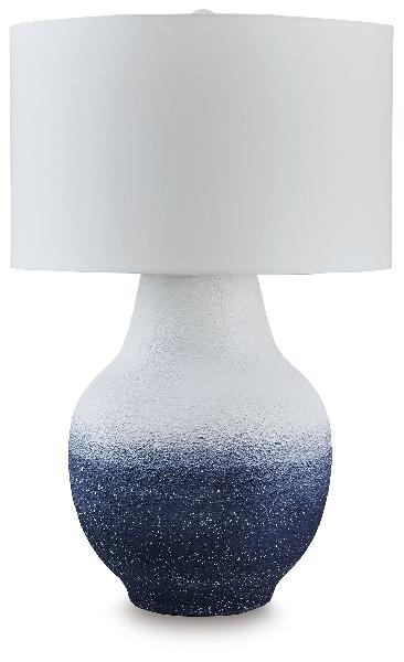 Image of Dashland - Metal Table Lamp - White / Navy