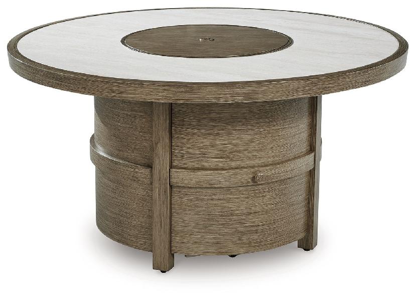 Image of Rainier Ranch - Round Fire Pit Table - Beige
