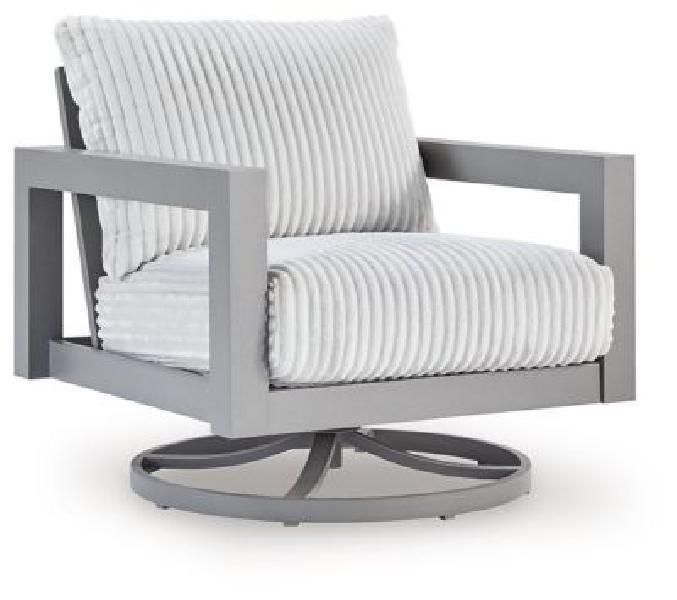 Image of Hurley Park - Swivel Chair With Cushion - Gray