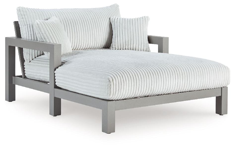 Image of Hurley Park - Chaise Lounge With Cushion - Gray