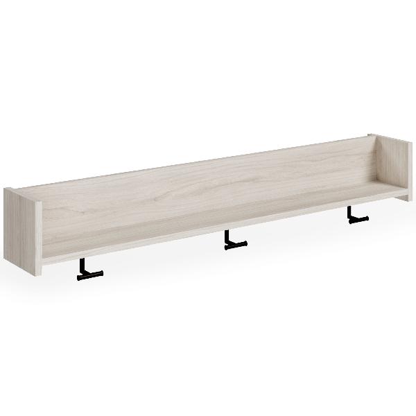 Image of Socalle - Wall Mounted Coat Rack w/Shelf - Light Natural