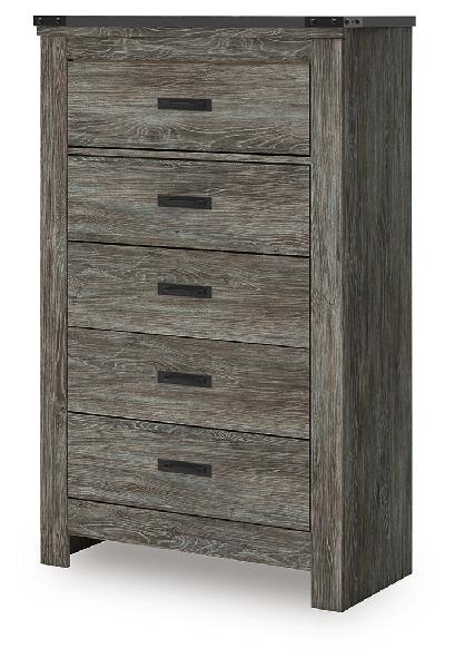 Image of Frandern - Five Drawer Chest - Gray