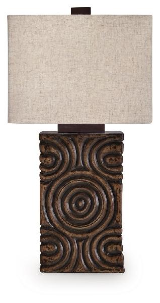 Image of Heathbury - Paper Table Lamp - Antique Brown