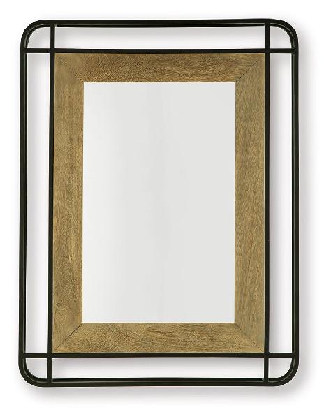 Image of Beelman - Accent Mirror - Black / Brown