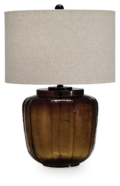 Image of Bainmore - Glass Table Lamp - Amber
