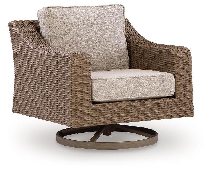 Image of Laguna Heights - Swivel Lounge With Cushion - Beige