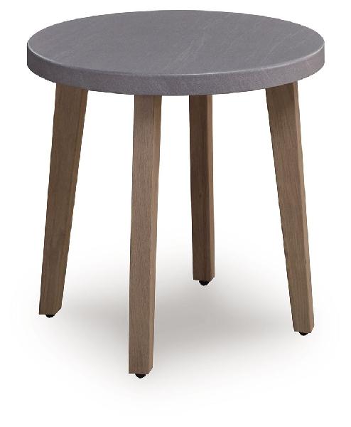 Image of Harmony Headlands - Round End Table - Natural / Gray
