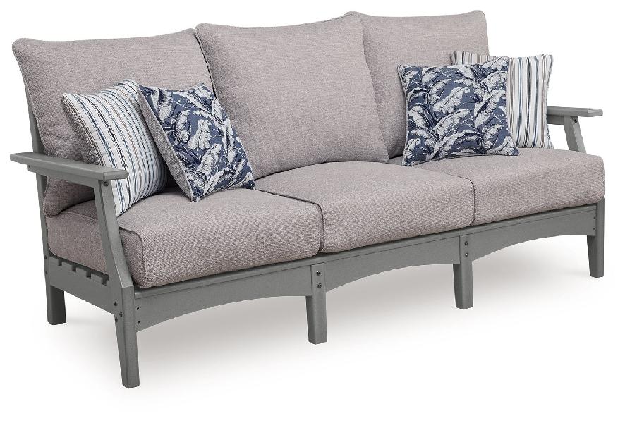 Image of Cove Beach - Sofa With Cushion - Gray