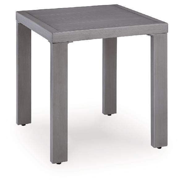 Image of Half Moon Beach - Square End Table - Gray