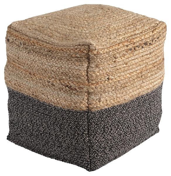 Image of Sweed Valley - Pouf - Rectangular - Natural / Black