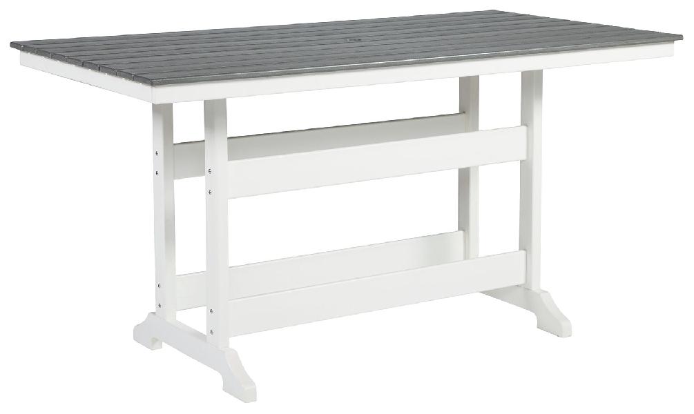 Image of Transville - RECT COUNTER TABLE W/Umb OPT - Gray / White