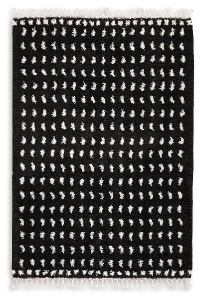 Image of Minston - 5' x 7' Rug - Black / White