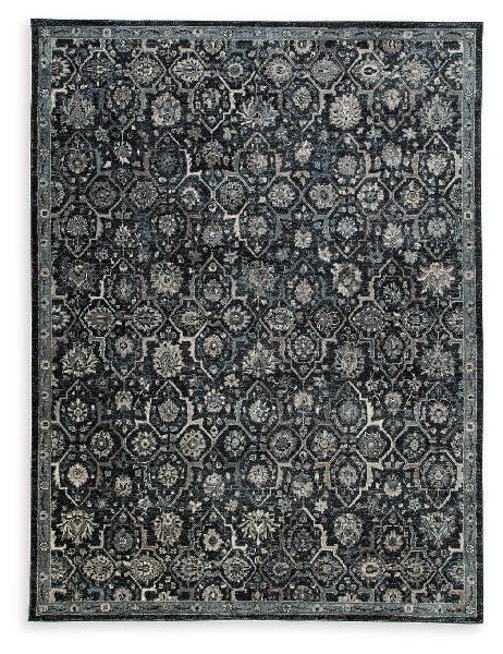 Image of Hilcott - 8' x 10' Rug - Blue / Cream / Brown