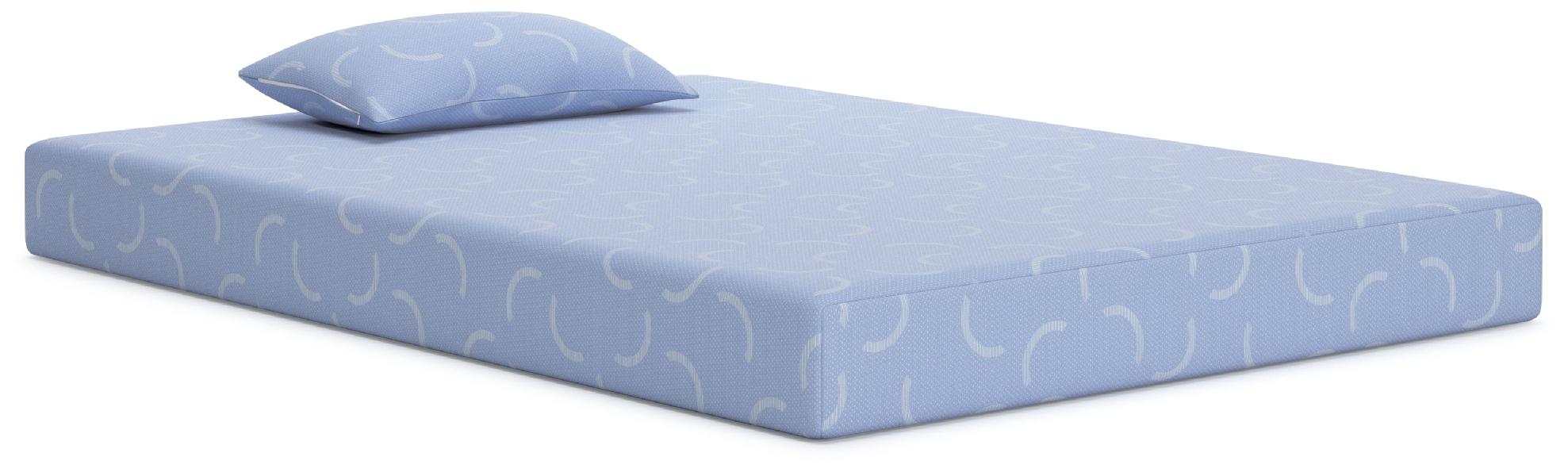 Image of Ikidz Ocean - Twin Mattress and Pillow Set of 2 - Blue