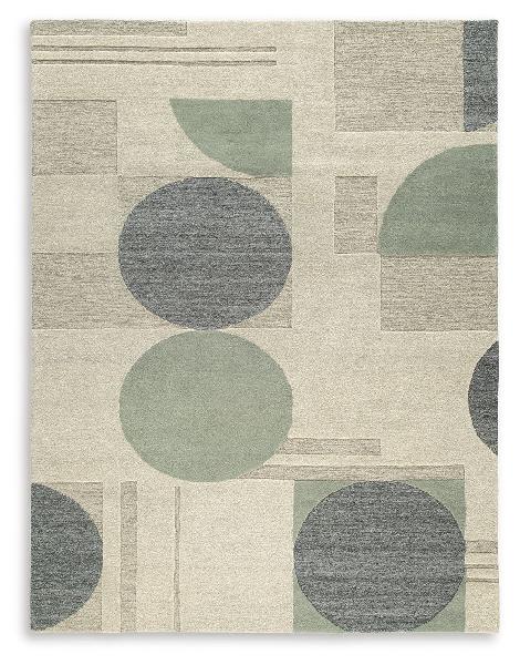 Image of Dallane - 8' x 10' Rug - Linen / Blue / Green