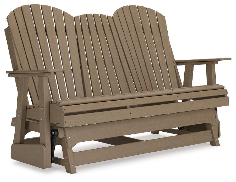 Image of Hyland Wave - Glider Loveseat - Driftwood