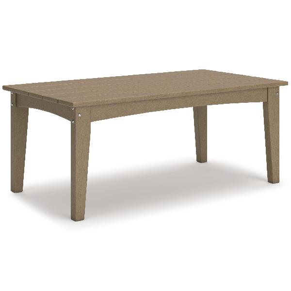 Image of Hyland Wave - Rectangular Cocktail Table - Driftwood